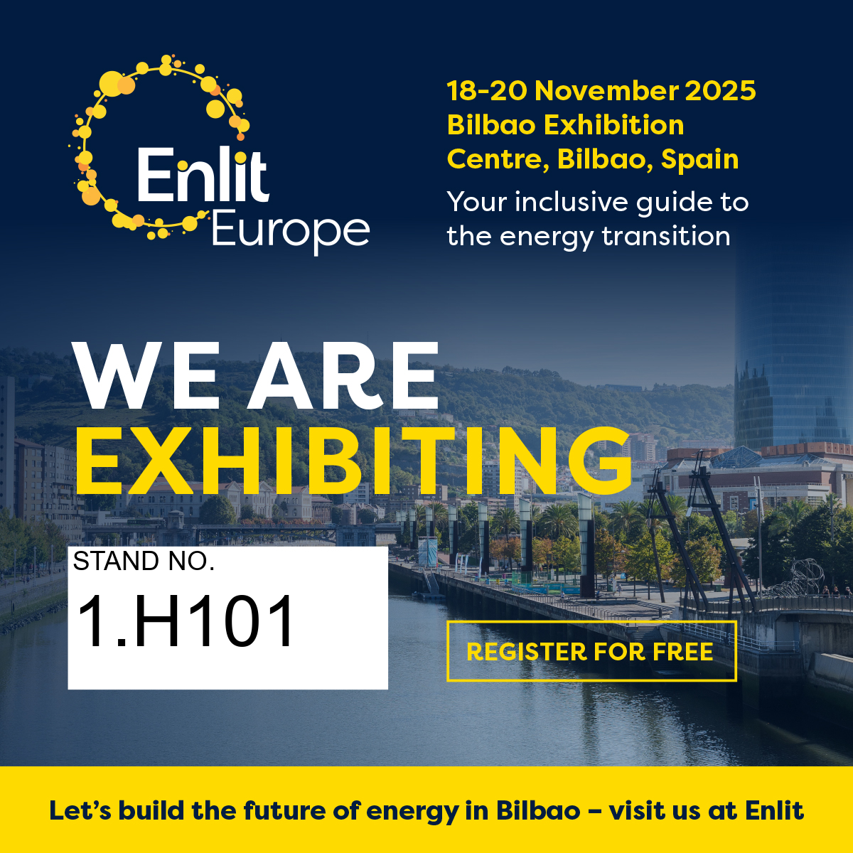 Invitation to Enlit Europe 2025 Booth 1.H101 | Bilbao, Spain | November 18–20, 2025